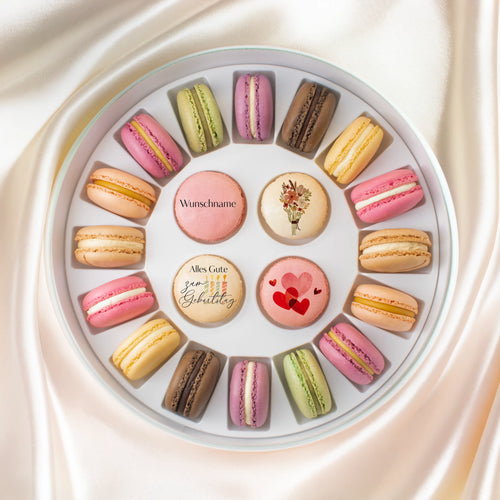 20er Macaron-Box, gebrandet