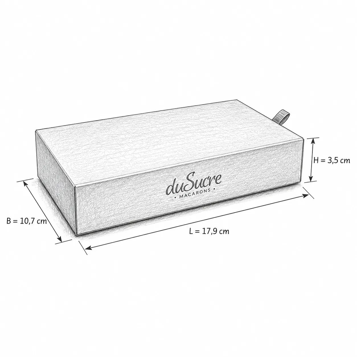6er Macaron-box, gebrandet