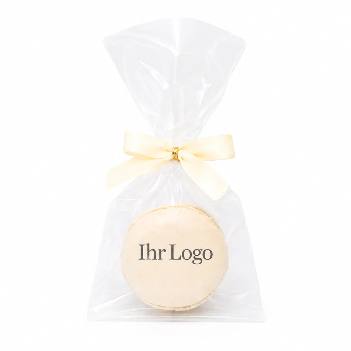 Einzeln verpackte Macarons, gebrandet