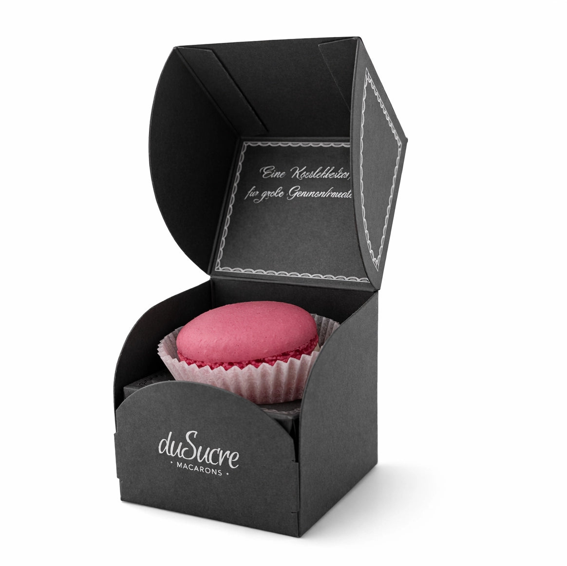 Einzelne Macaron Geschenkbox