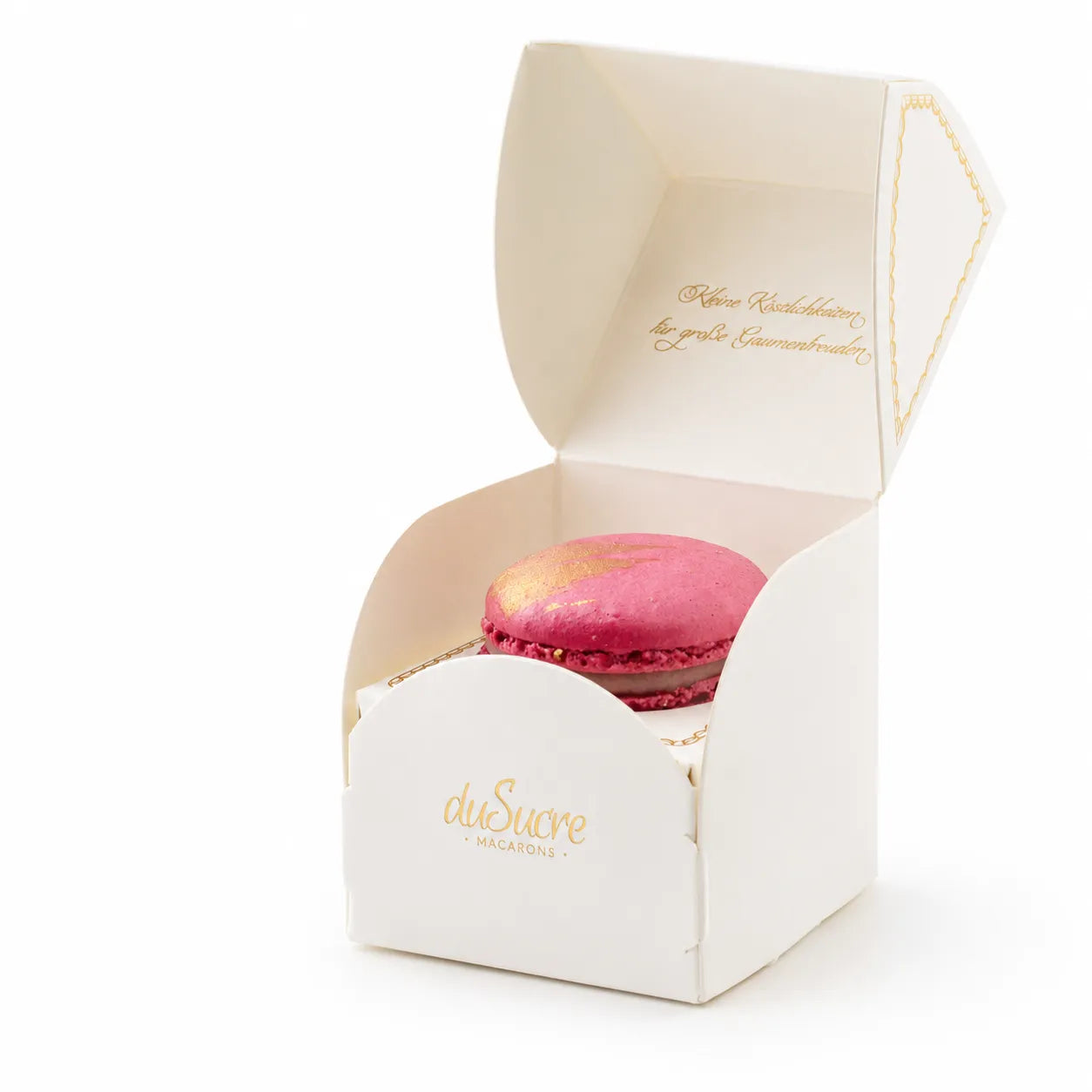 Einzelne Macaron Geschenkbox